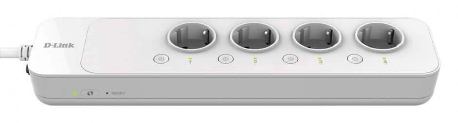 Imagine Prelungitor Smart cu 4 prize 1.5m Alb WiFi, D-LINK DSP-W245-1